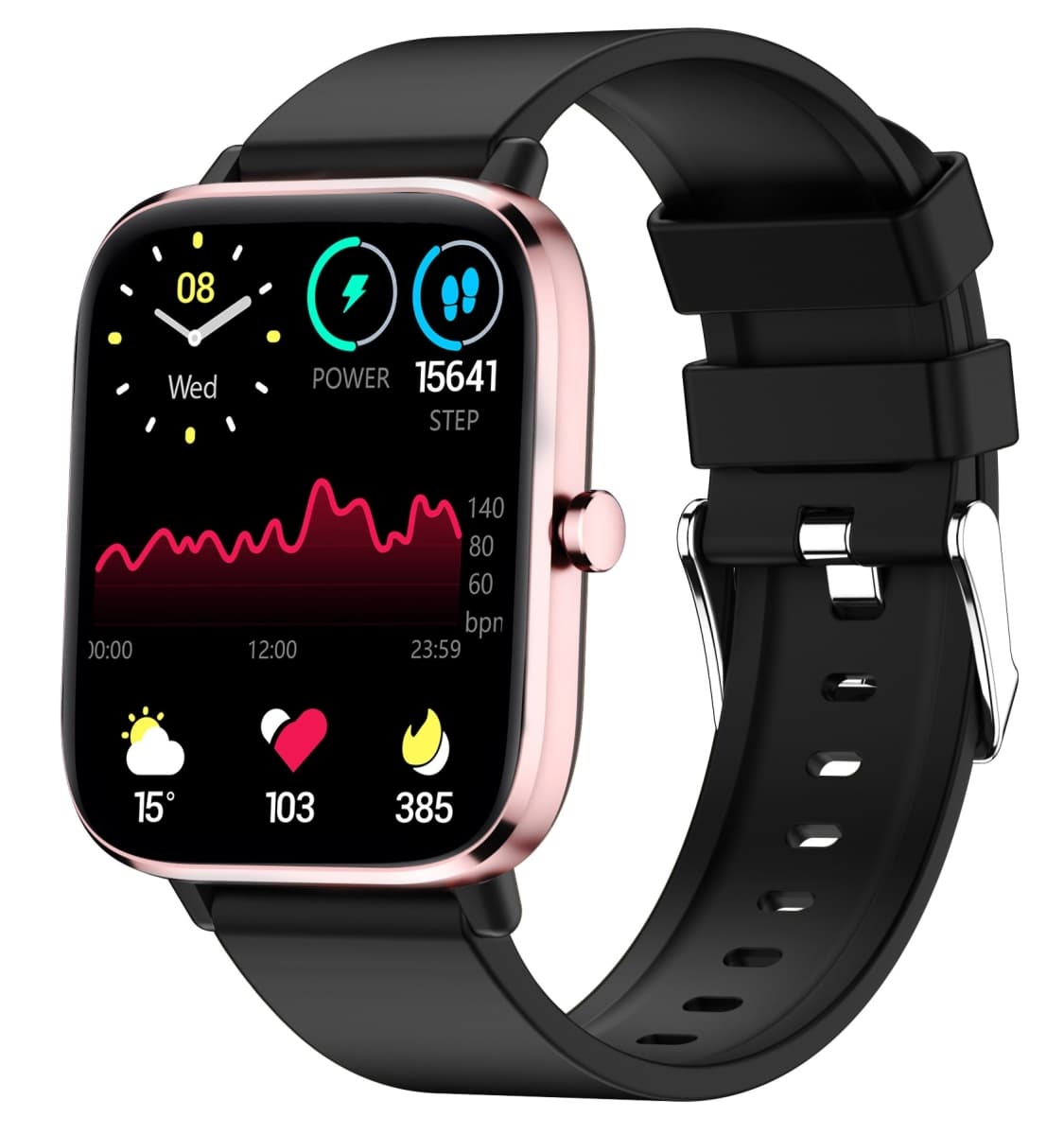 Smartwatch GIEWONT Dynamic SmartCall GW230-3 - Rose Gold/Black Effect