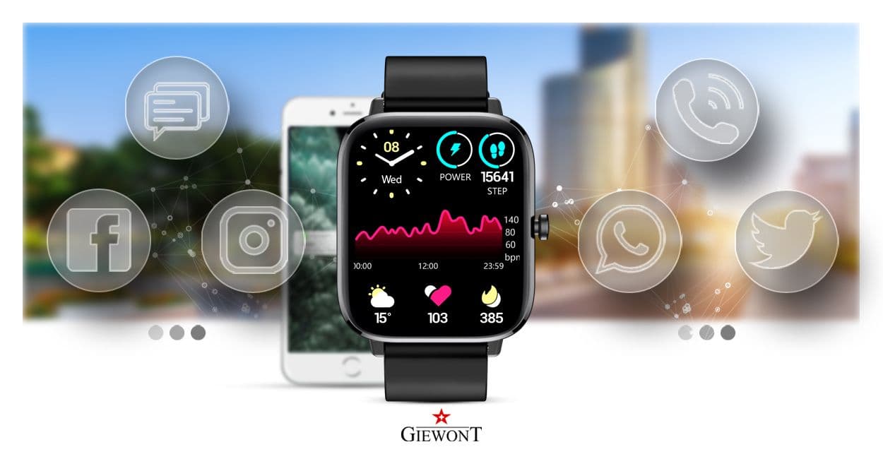 Smartwatch GIEWONT Dynamic SmartCall GW230-2 - Carbon/Carbon