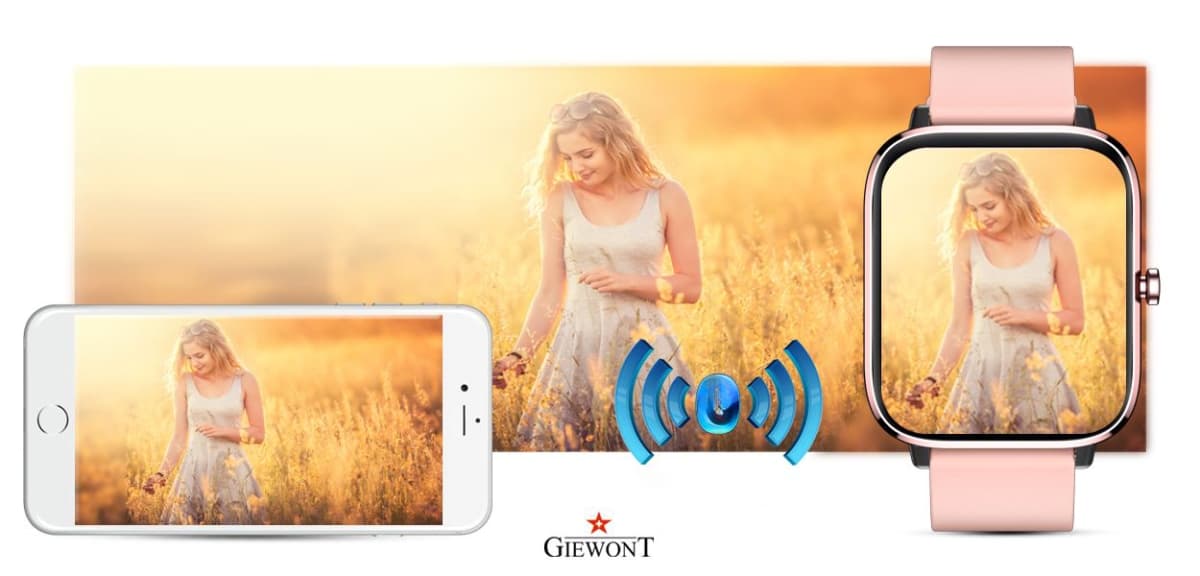 Smartwatch GIEWONT Dynamic SmartCall GW230-1 - Rose Gold/Powder Pink