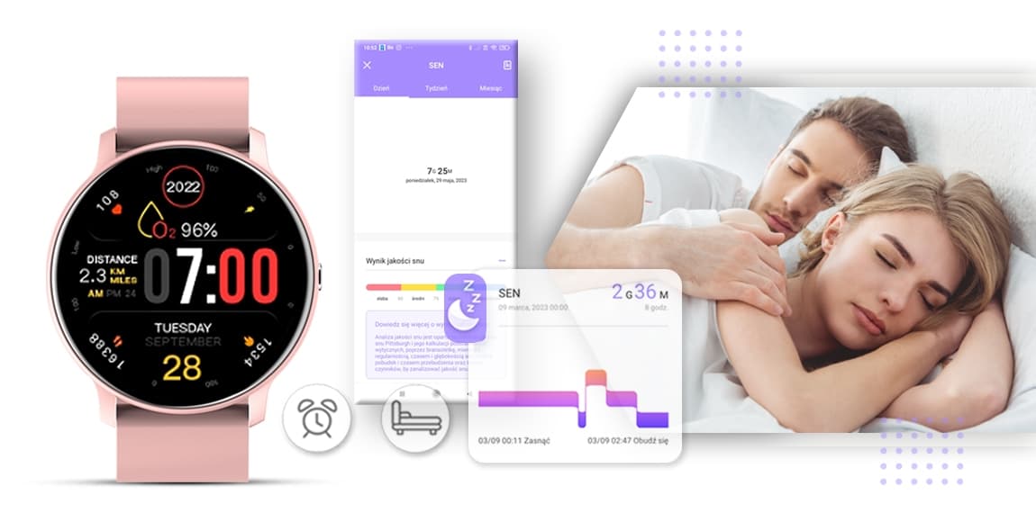 Smartwatch GIEWONT Sport Around GW120-1 - Powder Pink