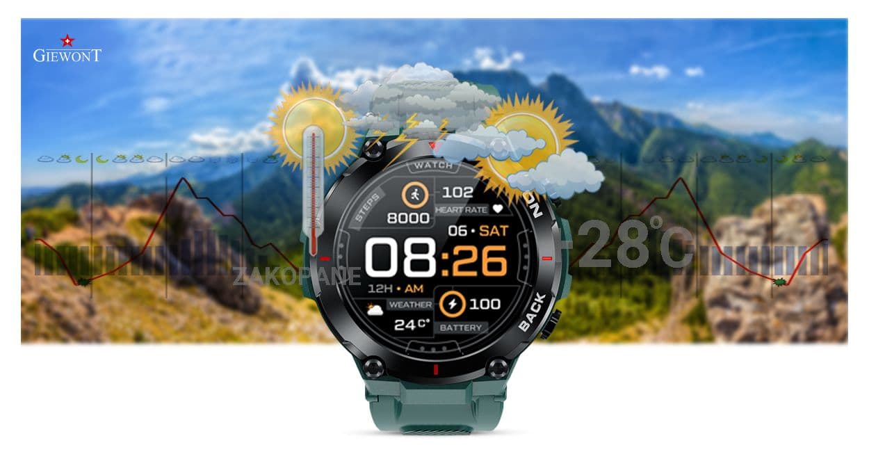 Smartwatch GIEWONT Pionier GPS GW460-2 - Sea Green