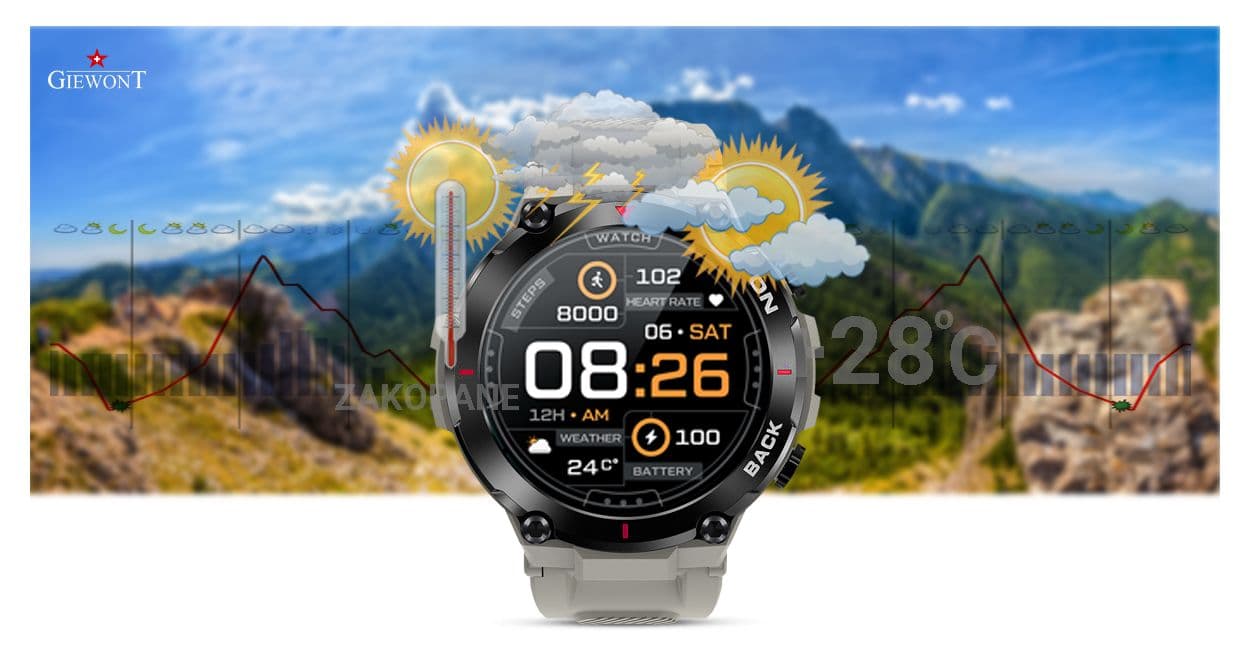 Smartwatch GIEWONT Pionier GPS GW460-3 - Light Stone