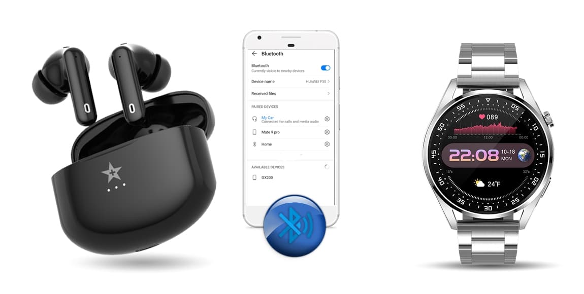 Słuchawki bezprzewodowe GIEWONT RealSound PRO ANC ENC GWS800-1 Czarne