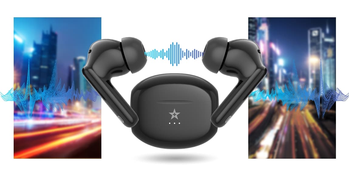 Słuchawki bezprzewodowe GIEWONT RealSound PRO ANC ENC GWS800-1 Czarne