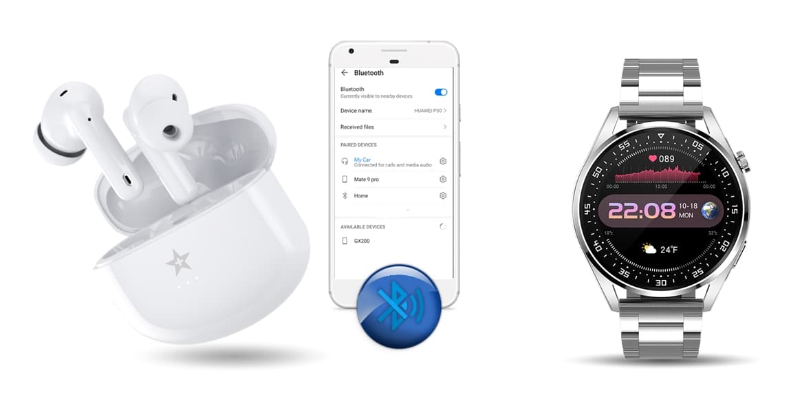 Słuchawki bezprzewodowe GIEWONT RealSound PRO ANC ENC GWS800-2 Białe