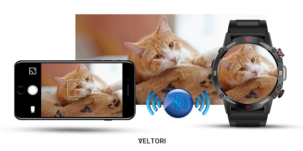 Smartwatch VELTORI VT110-1 Czarny Pasek Silikonowy