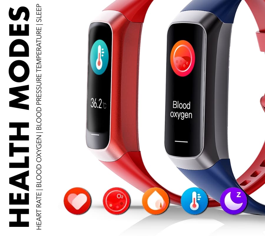 Smartband Damski RUBICON RNCF05 Rose Gold/Berry SMARUB214