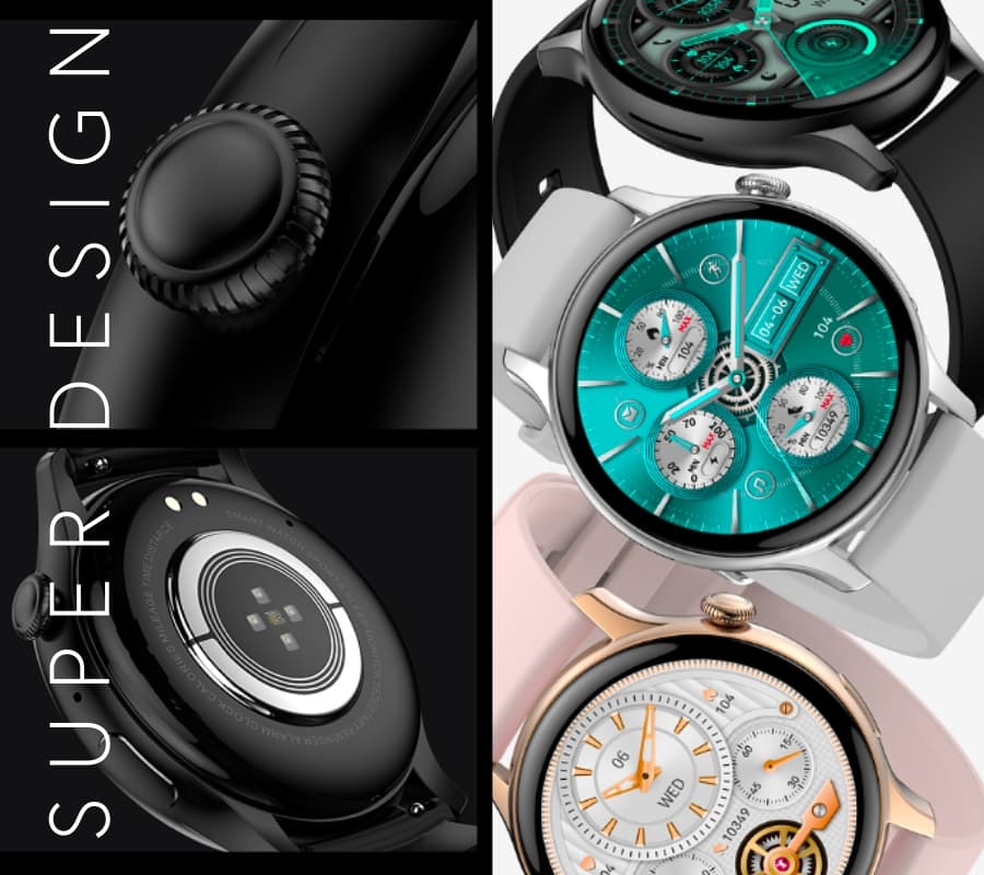 Smartwatch Damski RUBICON RNCF10 Rose Gold/Pink SMARUB239