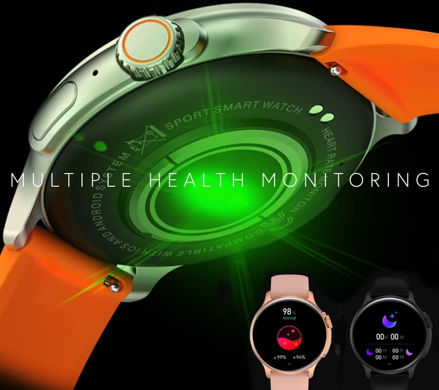 Smartwatch Męski RUBICON RNCF12 Tytan/Orange SMARUB245