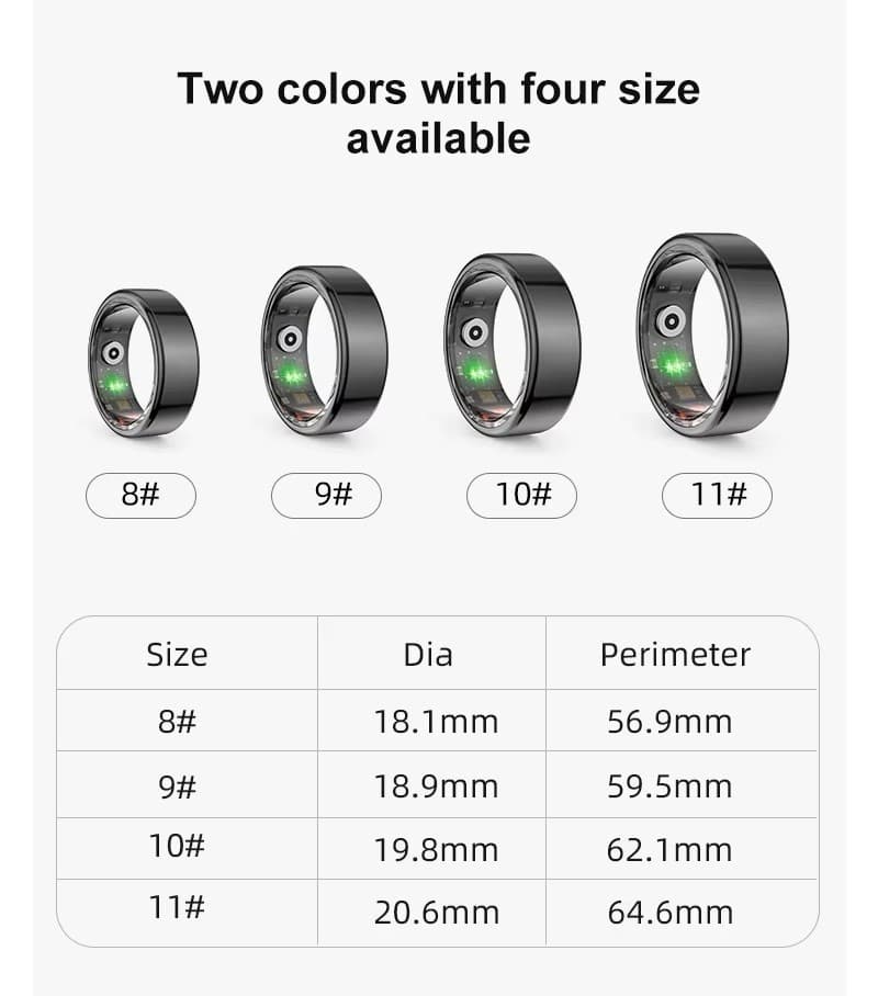 Smart Ring RUBICON R2 Silver SIZE-7(US) SMARUB319