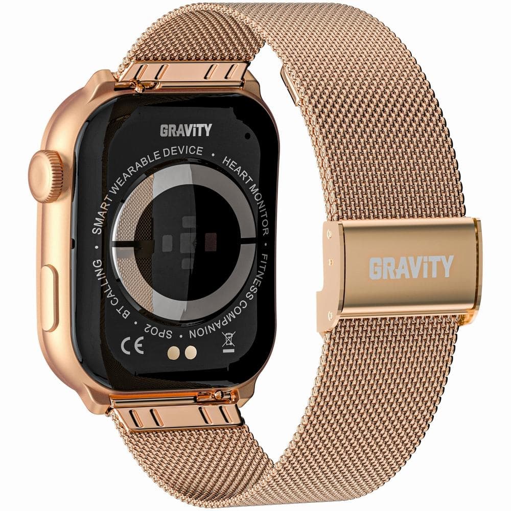 Smartwatch Damski GRAVITY GT28-5 Pasek + Bransoleta Różowe złoto Czarny